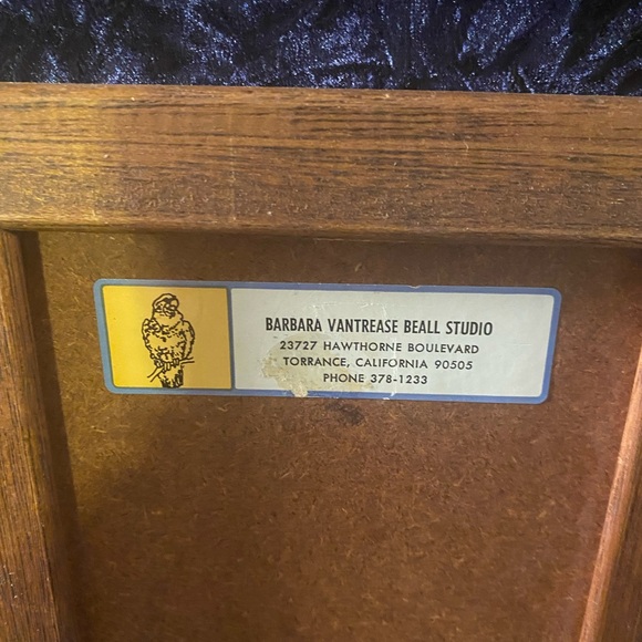 Barbara Vantrease Beall Studio Art Deco Style Tile Wall Art-Asparagus Signed - Picture 4 of 5